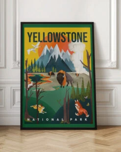 Yellowstone National Park Travel Poster - Stretched Canvas, Poster Or Fine Art Print(Yellowstone National Park Travel Poster Stretched Canvas Poster Or Fine Art Print) 17 Yellowstone National Park Travel Poster - Stretched Canvas, Poster Or Fine Art Print(Yellowstone National Park Travel Poster Stretched Canvas Poster Or Fine Art Print) -Heart Wall Art Store pictufy interior floor ratio 2x3 2884827