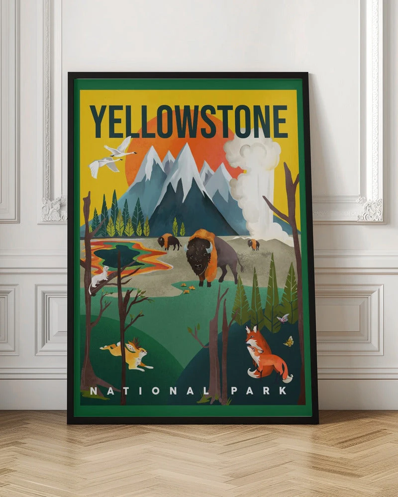 Yellowstone National Park Travel Poster - Stretched Canvas, Poster Or Fine Art Print(Yellowstone National Park Travel Poster Stretched Canvas Poster Or Fine Art Print) 6 Yellowstone National Park Travel Poster - Stretched Canvas, Poster Or Fine Art Print(Yellowstone National Park Travel Poster Stretched Canvas Poster Or Fine Art Print) - Image 6
