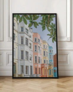 Pastel Houses - Stretched Canvas, Poster Or Fine Art Print(Pastel Houses Stretched Canvas Poster Or Fine Art Print) -Heart Wall Art Store pictufy interior floor ratio 2x3 2891430