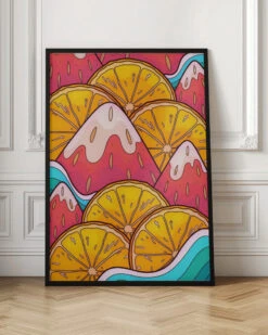 Strawberry Cliffs - Stretched Canvas, Poster Or Fine Art Print(Strawberry Cliffs Stretched Canvas Poster Or Fine Art Print) -Heart Wall Art Store pictufy interior floor ratio 2x3 2892881