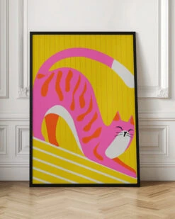 Snoozing Whiskers, Bright Adorable Cat - Stretched Canvas, Poster Or Fine Art Print(Snoozing Whiskers Bright Adorable Cat Stretched Canvas Poster Or Fine Art Print) -Heart Wall Art Store pictufy interior floor ratio 2x3 2935132