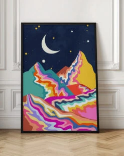 Chromatic Peaks - Stretched Canvas, Poster Or Fine Art Print(Chromatic Peaks Stretched Canvas Poster Or Fine Art Print) -Heart Wall Art Store pictufy interior floor ratio 2x3 2935169