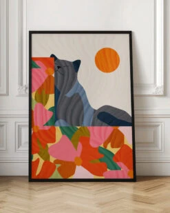 Sunny Garden Cat - Stretched Canvas, Poster Or Fine Art Print(Sunny Garden Cat Stretched Canvas Poster Or Fine Art Print) -Heart Wall Art Store pictufy interior floor ratio 2x3 2980727