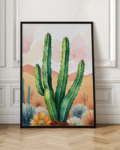 Painted Desert Blooms - Stretched Canvas, Poster Or Fine Art Print(Painted Desert Blooms Stretched Canvas Poster Or Fine Art Print) -Heart Wall Art Store pictufy interior floor ratio 2x3 2981670