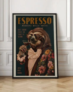 Art Deco Espresso Martini Drinking Sloth - Stretched Canvas, Poster Or Fine Art Print(Art Deco Espresso Martini Drinking Sloth Stretched Canvas Poster Or Fine Art Print) 17 Art Deco Espresso Martini Drinking Sloth - Stretched Canvas, Poster Or Fine Art Print(Art Deco Espresso Martini Drinking Sloth Stretched Canvas Poster Or Fine Art Print) -Heart Wall Art Store pictufy interior floor ratio 2x3 3008658