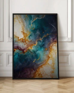 Mystic Marble - Stretched Canvas, Poster Or Fine Art Print(Mystic Marble Stretched Canvas Poster Or Fine Art Print) -Heart Wall Art Store pictufy interior floor ratio 2x3 3019336