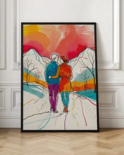 Mountain Romance - Stretched Canvas, Poster Or Fine Art Print(Mountain Romance Stretched Canvas Poster Or Fine Art Print) -Heart Wall Art Store pictufy interior floor ratio 2x3 3050034