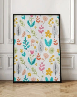 Flourishing Botanicals - Stretched Canvas, Poster Or Fine Art Print(Flourishing Botanicals Stretched Canvas Poster Or Fine Art Print) -Heart Wall Art Store pictufy interior floor ratio 2x3 3063926