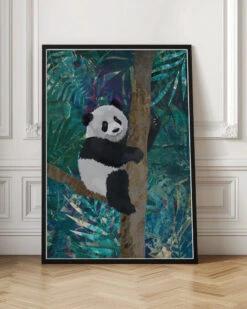 Jungle Panda - Stretched Canvas, Poster Or Fine Art Print(Jungle Panda Stretched Canvas Poster Or Fine Art Print) -Heart Wall Art Store pictufy interior floor ratio 2x3 3099310