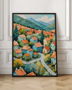 Pastel Village Dream - Stretched Canvas, Poster Or Fine Art Print(Pastel Village Dream Stretched Canvas Poster Or Fine Art Print) 17 Pastel Village Dream - Stretched Canvas, Poster Or Fine Art Print(Pastel Village Dream Stretched Canvas Poster Or Fine Art Print) -Heart Wall Art Store pictufy interior floor ratio 2x3 3101133