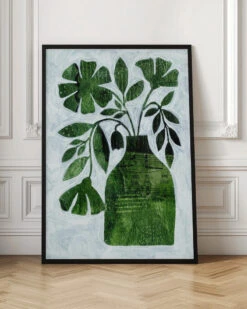 Abstract Green Floral - Stretched Canvas, Poster Or Fine Art Print(Abstract Green Floral Stretched Canvas Poster Or Fine Art Print 1) -Heart Wall Art Store pictufy interior floor ratio 2x3 3146557