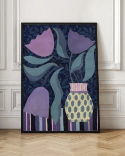Lavender Tulip Still Life - Stretched Canvas, Poster Or Fine Art Print(Lavender Tulip Still Life Stretched Canvas Poster Or Fine Art Print) -Heart Wall Art Store pictufy interior floor ratio 2x3 3167132