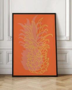 Pineapple Orange - Stretched Canvas, Poster Or Fine Art Print(Pineapple Orange Stretched Canvas Poster Or Fine Art Print) -Heart Wall Art Store pictufy interior floor ratio 2x3 3183550