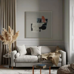 Ecken11 Kopie - Square Stretched Canvas, Poster Or Fine Art Print(Ecken11 Kopie Square Stretched Canvas Poster Or Fine Art Print) -Heart Wall Art Store pictufy interior gray sofa square ratio 1x1 2553002