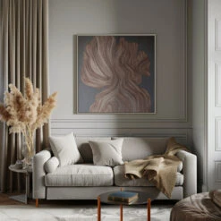 Flora III - Square Stretched Canvas, Poster Or Fine Art Print(Flora Iii Square Stretched Canvas Poster Or Fine Art Print) -Heart Wall Art Store pictufy interior gray sofa square ratio 1x1 2697425
