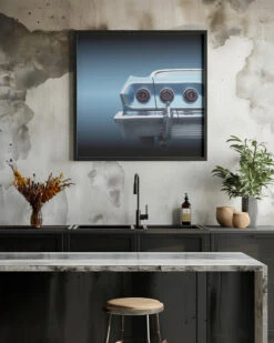 US Classic Car 1963 Impala - Square Stretched Canvas, Poster Or Fine Art Print(Us Classic Car 1963 Impala Square Stretched Canvas Poster Or Fine Art Print) -Heart Wall Art Store pictufy interior rustic kitchen ratio 1x1 1764781