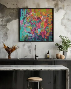 From My Garden Window - Square Stretched Canvas, Poster Or Fine Art Print(From My Garden Window Square Stretched Canvas Poster Or Fine Art Print) -Heart Wall Art Store pictufy interior rustic kitchen ratio 1x1 2558401