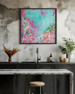 May Garden - Square Stretched Canvas, Poster Or Fine Art Print(May Garden Square Stretched Canvas Poster Or Fine Art Print) -Heart Wall Art Store pictufy interior rustic kitchen ratio 1x1 2737886