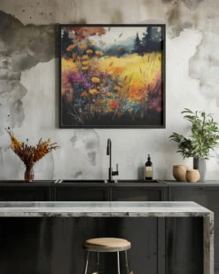 Idyllic Meadow (12) - Square Stretched Canvas, Poster Or Fine Art Print(Idyllic Meadow 12 Square Stretched Canvas Poster Or Fine Art Print) -Heart Wall Art Store pictufy interior rustic kitchen ratio 1x1 2778932