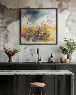 Meadow Nature Art (7) - Square Stretched Canvas, Poster Or Fine Art Print(Meadow Nature Art 7 Square Stretched Canvas Poster Or Fine Art Print) -Heart Wall Art Store pictufy interior rustic kitchen ratio 1x1 2778940