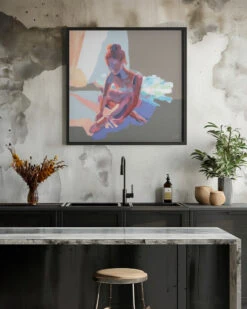 Ballerina Sitting - Square Stretched Canvas, Poster Or Fine Art Print(Ballerina Sitting Square Stretched Canvas Poster Or Fine Art Print) -Heart Wall Art Store pictufy interior rustic kitchen ratio 1x1 2787297