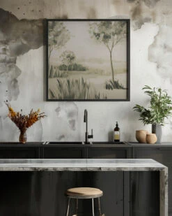 Carriage House 6 - Square Stretched Canvas, Poster Or Fine Art Print(Carriage House 6 Square Stretched Canvas Poster Or Fine Art Print) -Heart Wall Art Store pictufy interior rustic kitchen ratio 1x1 2787315