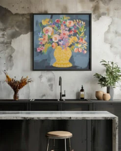 Izzie S Bouquet - Square Stretched Canvas, Poster Or Fine Art Print(Izzie S Bouquet Square Stretched Canvas Poster Or Fine Art Print) -Heart Wall Art Store pictufy interior rustic kitchen ratio 1x1 2787358