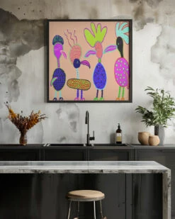 Chatter Boxes - Square Stretched Canvas, Poster Or Fine Art Print(Chatter Boxes Square Stretched Canvas Poster Or Fine Art Print) -Heart Wall Art Store pictufy interior rustic kitchen ratio 1x1 2891894