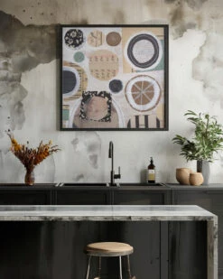 Whimsical Circles - Square Stretched Canvas, Poster Or Fine Art Print(Whimsical Circles Square Stretched Canvas Poster Or Fine Art Print) 22 Whimsical Circles - Square Stretched Canvas, Poster Or Fine Art Print(Whimsical Circles Square Stretched Canvas Poster Or Fine Art Print) -Heart Wall Art Store pictufy interior rustic kitchen ratio 1x1 3144178