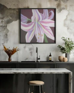 Rosa Amaryllis - Square Stretched Canvas, Poster Or Fine Art Print(Rosa Amaryllis Square Stretched Canvas Poster Or Fine Art Print) -Heart Wall Art Store pictufy interior rustic kitchen ratio 1x1 3163065