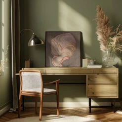 Flora II - Square Stretched Canvas, Poster Or Fine Art Print(Flora Ii Square Stretched Canvas Poster Or Fine Art Print) -Heart Wall Art Store pictufy interior square green desk ratio 1x1 2697412