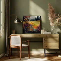 Idyllic Meadow (12) - Square Stretched Canvas, Poster Or Fine Art Print(Idyllic Meadow 12 Square Stretched Canvas Poster Or Fine Art Print) -Heart Wall Art Store pictufy interior square green desk ratio 1x1 2778932