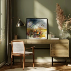 Meadow Nature Art (7) - Square Stretched Canvas, Poster Or Fine Art Print(Meadow Nature Art 7 Square Stretched Canvas Poster Or Fine Art Print) -Heart Wall Art Store pictufy interior square green desk ratio 1x1 2778940