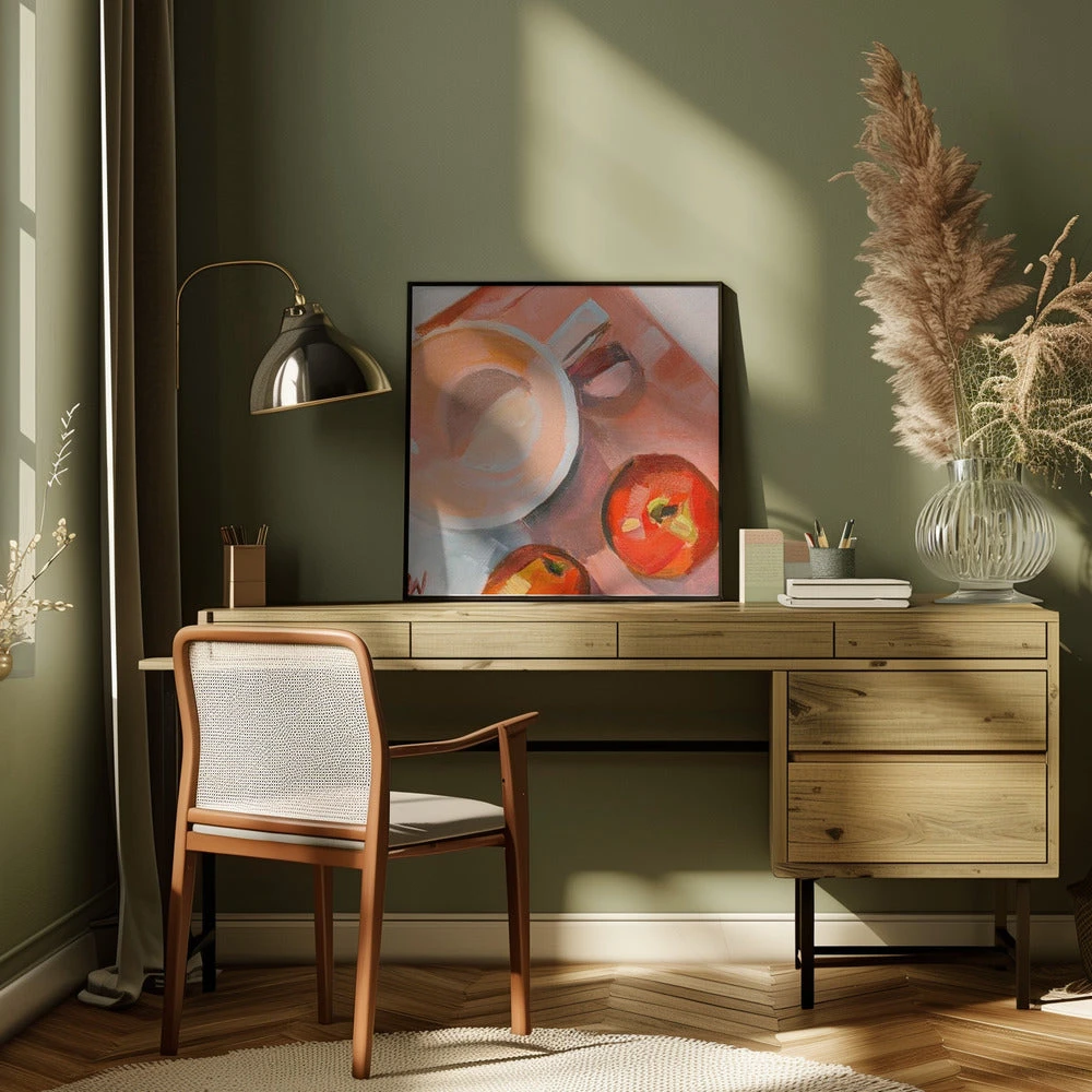 Peach Tea Cup - Square Stretched Canvas, Poster Or Fine Art Print(Peach Tea Cup Square Stretched Canvas Poster Or Fine Art Print) 9 Peach Tea Cup - Square Stretched Canvas, Poster Or Fine Art Print(Peach Tea Cup Square Stretched Canvas Poster Or Fine Art Print) - Image 9