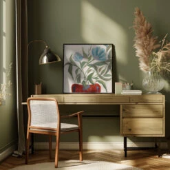 Amour Ll - Square Stretched Canvas, Poster Or Fine Art Print(Amour Ll Square Stretched Canvas Poster Or Fine Art Print) -Heart Wall Art Store pictufy interior square green desk ratio 1x1 2840222