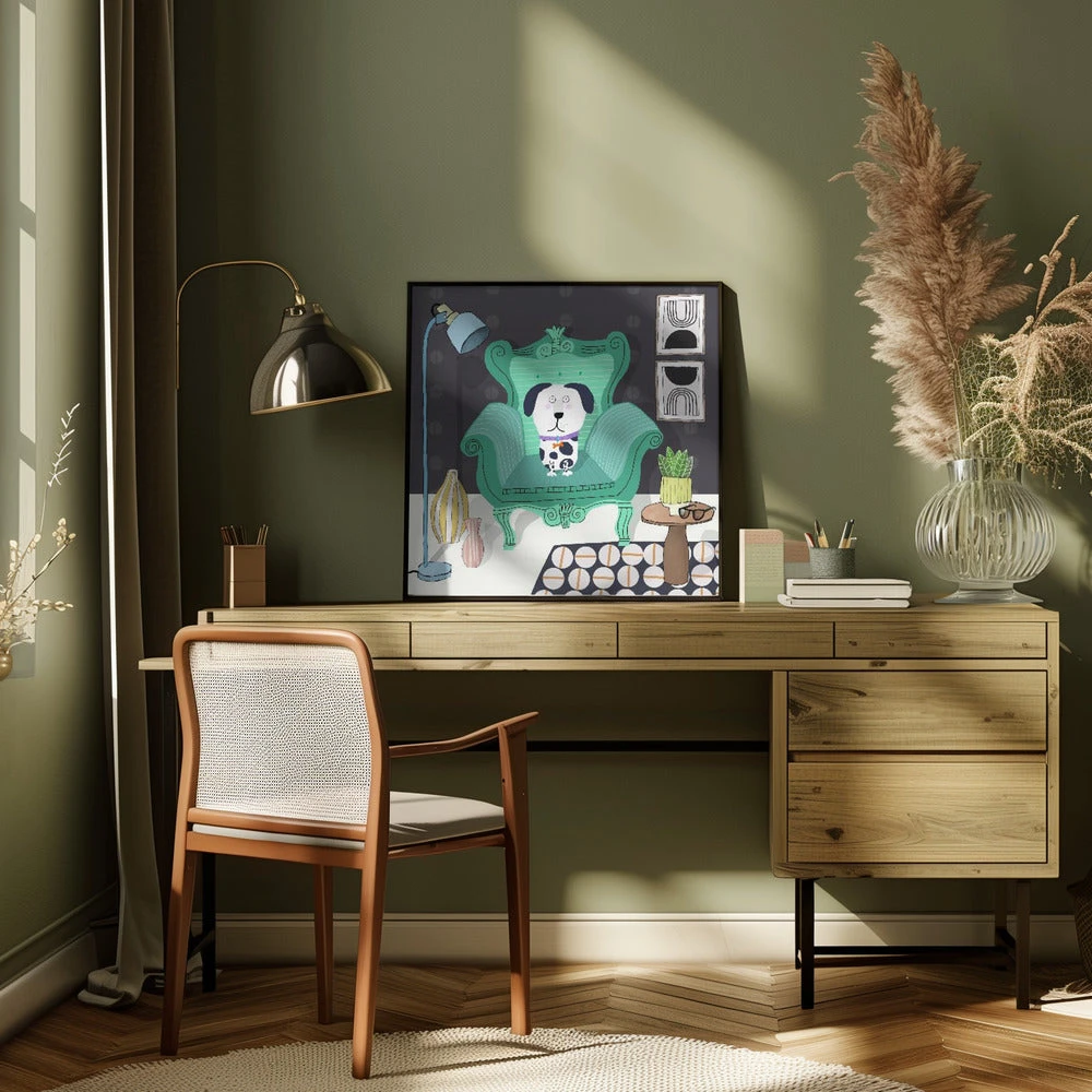 Funny Dog Sitting In A Trendy Interior By Carla Daly - Square Stretched Canvas, Poster Or Fine Art Print(Funny Dog Sitting In A Trendy Interior By Carla Daly Square Stretched Canvas Poster Or Fine Art Print) 9 Funny Dog Sitting In A Trendy Interior By Carla Daly - Square Stretched Canvas, Poster Or Fine Art Print(Funny Dog Sitting In A Trendy Interior By Carla Daly Square Stretched Canvas Poster Or Fine Art Print) - Image 9