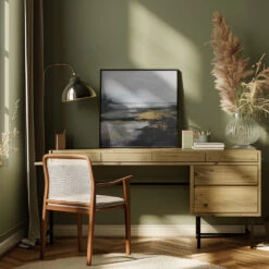 Nature Inspired Landscape - Square Stretched Canvas, Poster Or Fine Art Print(Nature Inspired Landscape Square Stretched Canvas Poster Or Fine Art Print) -Heart Wall Art Store pictufy interior square green desk ratio 1x1 3124871