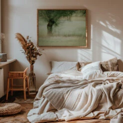 Willow - Stretched Canvas, Poster Or Fine Art Print(Willow Stretched Canvas Poster Or Fine Art Print 2) -Heart Wall Art Store pictufy interior warm beige bedroom horizontal rat 1706031