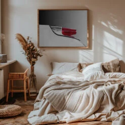 American Classic Car Monterey 1962 Taillight Abstract - Stretched Canvas, Poster Or Fine Art Print(American Classic Car Monterey 1962 Taillight Abstract Stretched Canvas Poster Or Fine Art Print) -Heart Wall Art Store pictufy interior warm beige bedroom horizontal rat 2725670