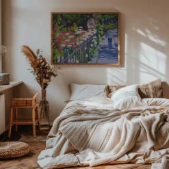 Summer Splendorun Brooklyn - Stretched Canvas, Poster Or Fine Art Print(Summer Splendorun Brooklyn Stretched Canvas Poster Or Fine Art Print) -Heart Wall Art Store pictufy interior warm beige bedroom horizontal rat 2785950