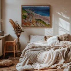 Ballstron Beach - Stretched Canvas, Poster Or Fine Art Print(Ballstron Beach Stretched Canvas Poster Or Fine Art Print) -Heart Wall Art Store pictufy interior warm beige bedroom horizontal rat 2786431
