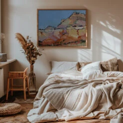 Ghost Ranch Morning - Stretched Canvas, Poster Or Fine Art Print(Ghost Ranch Morning Stretched Canvas Poster Or Fine Art Print) -Heart Wall Art Store pictufy interior warm beige bedroom horizontal rat 2786465