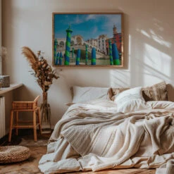 The City Of Love - Stretched Canvas, Poster Or Fine Art Print(The City Of Love Stretched Canvas Poster Or Fine Art Print) -Heart Wall Art Store pictufy interior warm beige bedroom horizontal rat 2895057