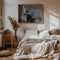 Close - Stretched Canvas, Poster Or Fine Art Print(Close Stretched Canvas Poster Or Fine Art Print) -Heart Wall Art Store pictufy interior warm beige bedroom horizontal rat 771686