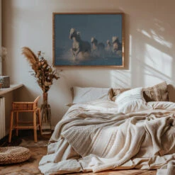Angels Of Camargue - Stretched Canvas, Poster Or Fine Art Print(Angels Of Camargue Stretched Canvas Poster Or Fine Art Print) -Heart Wall Art Store pictufy interior warm beige bedroom horizontal rat 984251