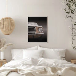 American Classic Car Mustang Coupe 1968 - Stretched Canvas, Poster Or Fine Art Print(American Classic Car Mustang Coupe 1968 Stretched Canvas Poster Or Fine Art Print) -Heart Wall Art Store pictufy interior white bedroom ratio 5x7 2269515