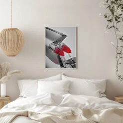 American Classic Car Sedan Deville 1959 Tail Fin Abstract - Stretched Canvas, Poster Or Fine Art Print(American Classic Car Sedan Deville 1959 Tail Fin Abstract Stretched Canvas Poster Or Fine Art Print) -Heart Wall Art Store pictufy interior white bedroom ratio 5x7 2405641