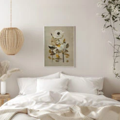 Sunbathing Flower - Stretched Canvas, Poster Or Fine Art Print(Sunbathing Flower Stretched Canvas Poster Or Fine Art Print) -Heart Wall Art Store pictufy interior white bedroom ratio 5x7 2440248