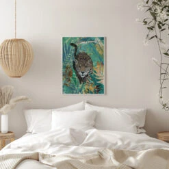 Jaguar Jungle 2 - Stretched Canvas, Poster Or Fine Art Print(Jaguar Jungle 2 Stretched Canvas Poster Or Fine Art Print) -Heart Wall Art Store pictufy interior white bedroom ratio 5x7 2506091