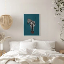 Zebra Heels - Stretched Canvas, Poster Or Fine Art Print(Zebra Heels Stretched Canvas Poster Or Fine Art Print) -Heart Wall Art Store pictufy interior white bedroom ratio 5x7 2508346